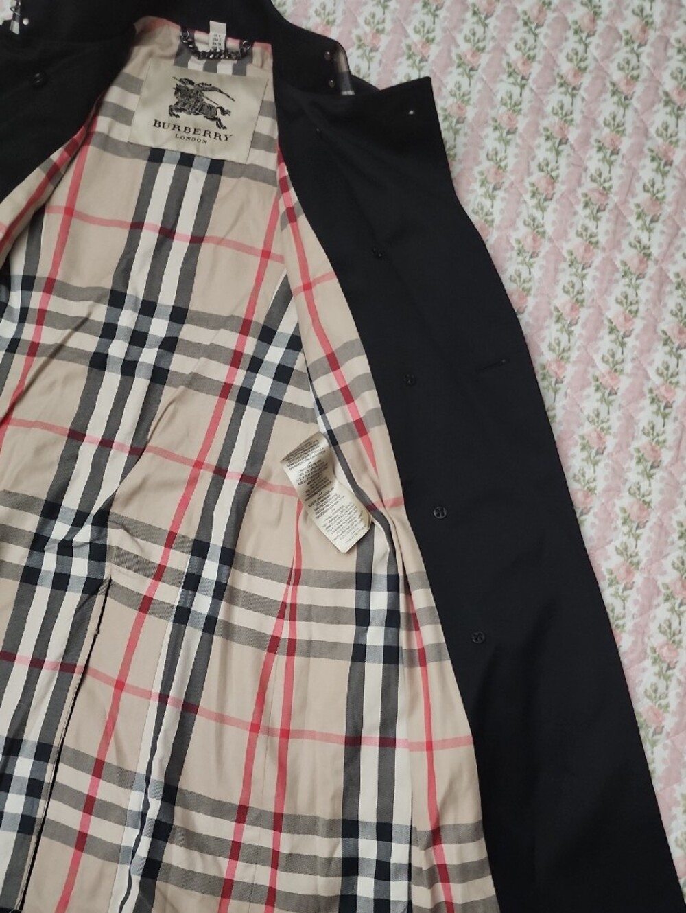 Burberry London Kensington Black Double-Breasted Trench Coat US 2 UK 4 ITA 36 - Picture 6 of 13